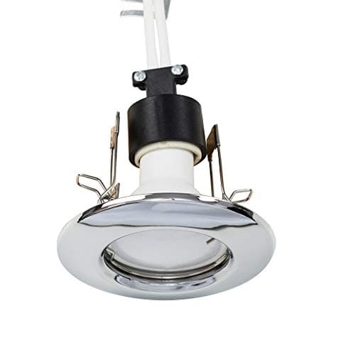 Image of MiniSun | Modern Polished Chrome GU10 Ceiling Downlight Fitting | Recessed Lighting, Home Décor & Improvement Essential | Mains Wired
