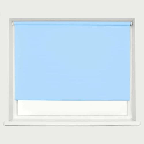 Image of Blackout Roller Blind Blue 90cm Width x 160cm Drop