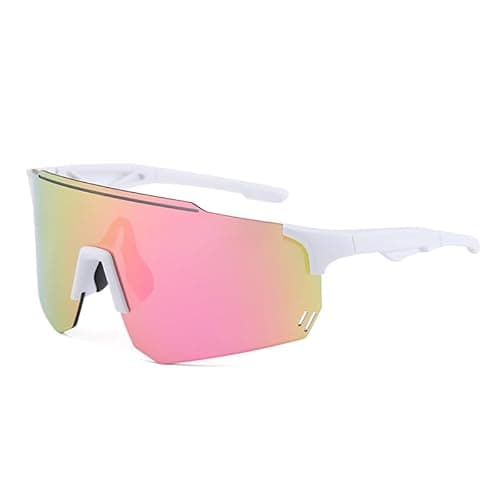 Image of Long Keeper Sports Sunglasses For Women Men Cycling Running Glasses Mtb Glasses Outdoor For Running Fishing Riding (White Pink)