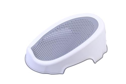 Image of REQUISITE NEEDS Baby Bath Support, Non-Slip Infant Bathing Seat, Grey, Safe for Newborns up to 6 Months, Comfortable Perforated Design