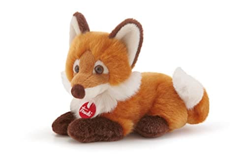 Image of Trudi 51278 Trudini Plush Toy Fox Approx. 9 x 14 18 cm Size XS Fluffy Soft Toy with Soft Materials Plush Toy Lovely Details Washable Cuddly Toy for Children and Babies Red Brown