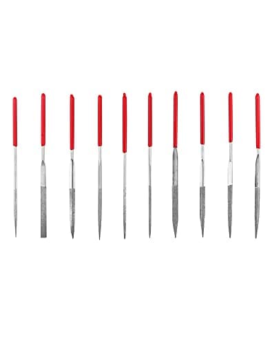 Image of QWORK® Needle File Set, 3x140mm Mini Modelling Files Diamond Files for Metal Plastic Glass Wood Jewelry Rough Carving, 10Pcs