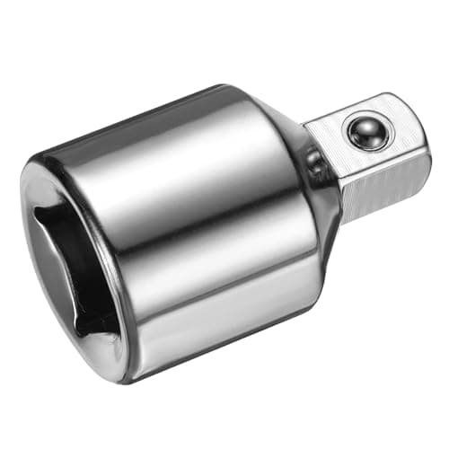 Image of sourcing map Impact Socket Adapter 3/4" Female to 1/2" Male Square Drive Reducer Standard SAE Converter Impact Driver Ratchet Wrench Breaker Bar Conversion, Silver