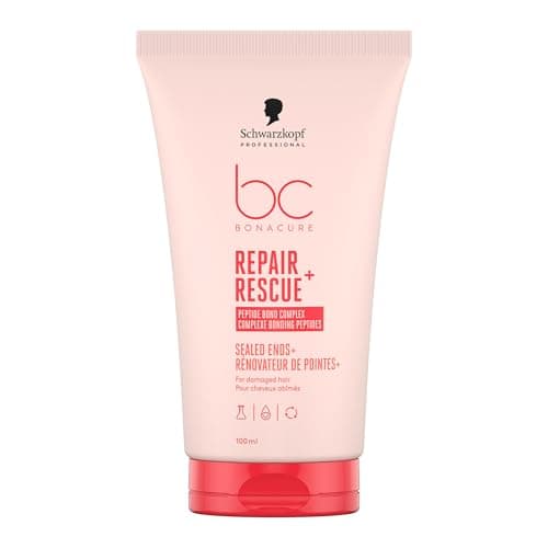 Image of Schwarzkopf Professional Bonacure Repair Rescue Sealed Ends Intensive Cream Serum For Damaged Hair Vegan Care Complex Arginine Less Hair Breakage Stronger Hair Elasticity Improved Combability 100 ml