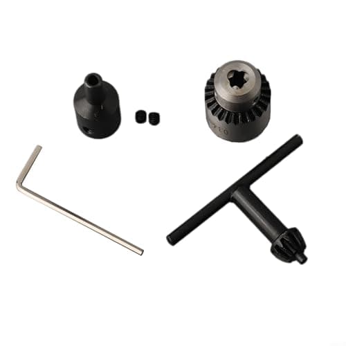Image of JT0 Drill Chuck for Mini Motor Shafts (2.3mm & 3.17mm) – 0.3–4mm Capacity, High-Carbon Steel, Taper-Mounted with 4mm/5mm/6mm(8mm Chuck Set)