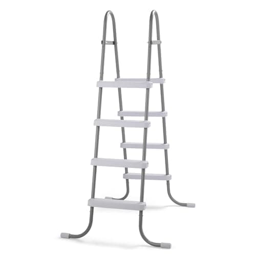 Image of Bonnlo Swimming Pool Ladder, Ladder Steps for Above Ground Pools, 132cm/52 Inch Height, Non-Slip Metal Frame