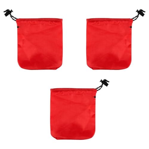 Image of Hopzab 3 Pcs Drawstring Waterproof Storage Bags, Foldable Travel Pouch, Portable Nylon Organizer for Beach, Outdoor, Cosmetics, Small Items, Travel Accessories