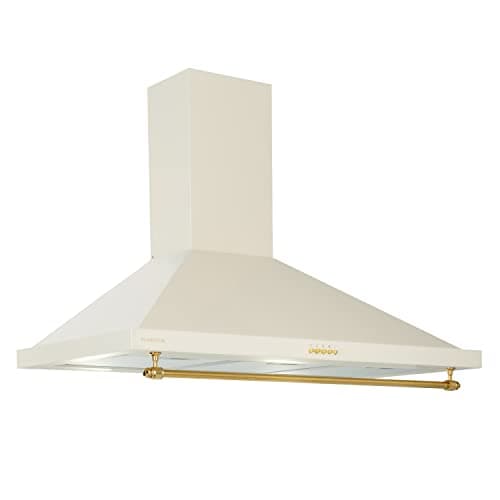 Image of Klarstein Kitchen Cooker Hood, Chimney Cooker Hoods 90cm, Wall Mount Extractor Fan for Kitchens w/LED Lights, Cooker Hood Grease Filters, 591.5m³/h Airflow Cooker Hoods, Steel Extractor Fan Hood