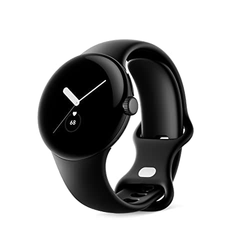 Image of Google Pixel Watch - Android Smartwatch with Fitbit Activity & Heart Rate Tracking - Matte Black Stainless Steel Case with Obsidian Active Band - WIFI (Renewed)