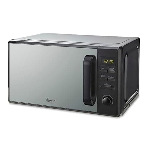 Image of Swan Digital Microwave, 5 Power Levels, 7 Auto Cook Pre-sets, Defrost, LED Display, 20L, 800W, Black, SM4421BLK