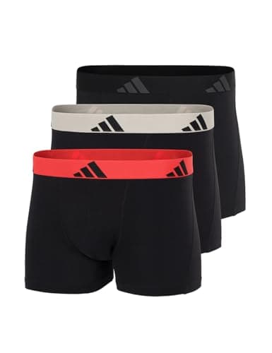 Image of adidas Men's Trunks Active Flex Cotton Underwear (Pack of 3), 909 Assorted, L
