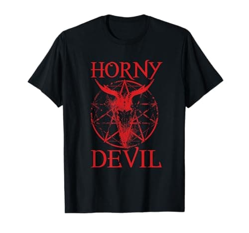 Image of Horny Devil | Pentagram Satanism | Horror Occult T-Shirt