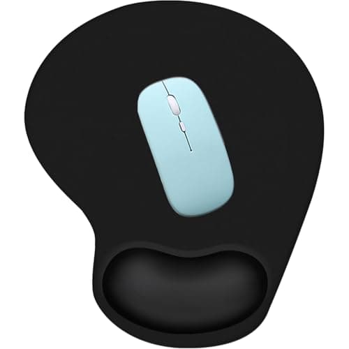 Image of Ergonomic Mouse Mat Black Non-Slip Comfort Mouse Pad Mat with Gel Foam Rest Wrist Support For PC Laptop PU Base - Office Supplies Pain Relief