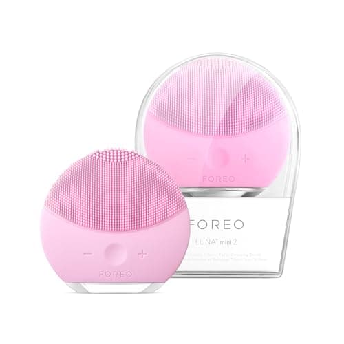 Image of FOREO LUNA mini 2 Facial Cleansing Brush - Travel Accessories - Face Massager Electric - All Skin Types Ultra-hygienic Skincare - Simple Face Wash - Silicone Electric Face Cleanser - Pearl Pink