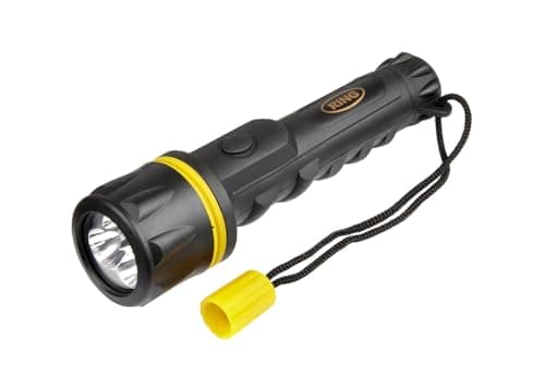 Image of RING Shockproof Rubber LED Torch With Non-Slip Grip - 2 x AA Batteries Included