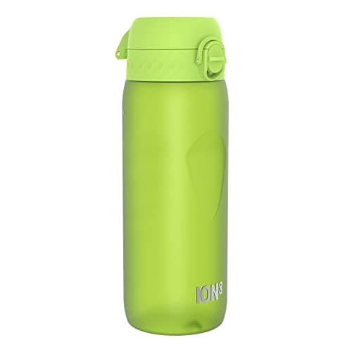 Image of Ion8 Sports Water Bottle, 750 ml/24 oz, Leak Proof, Easy to Open, Secure Lock, Dishwasher Safe, BPA Free, Flip Cover, Carry Handle, Soft Touch Contoured Grip, Easy Clean, Odour Free, Green