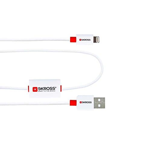 Image of SKROSS Buzz Alarm Lightning Connector Data and Charging Cable for Apple iPhone 5/5s/6/6s/6 Plus/7/7 Plus - White