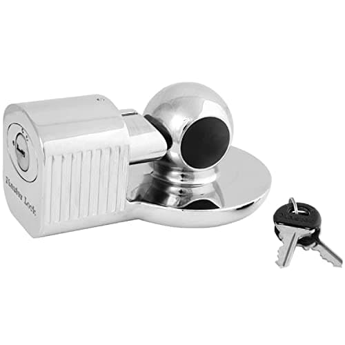 Image of MASTER LOCK Heavy Duty Trailer Lock, Universal Hitch Lock, Aluminium, Outdoor, 60 x 135 x 90 mm