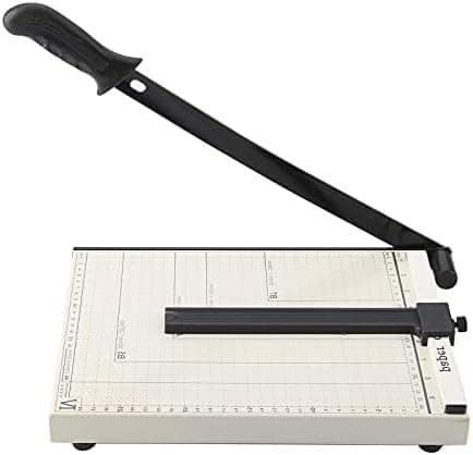 Image of FERNVALE Small Guillotine Paper Cutter - Compact A4/A5/B5 Paper Trimmer with Safety Guard for Home & Office, Durable Steel & Alloy Desktop Guillotine