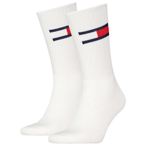 Image of Tommy Hilfiger Unisex Crew Socks, White, 9-11 UK