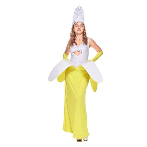 Image of EraSpooky Women's Banana Evening Dress Costume Adult Halloween Carnival Costumes Dress