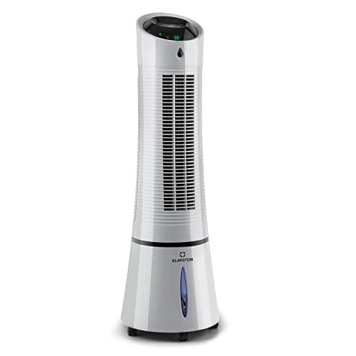 Image of Klarstein Air conditioner 4-in-1: air cooler, fan, humidifier&ionisation, 6L water tank, oscillation, 30W, 210m³/h, timer, air conditioner without exhaust hose, mobile,smart, silver