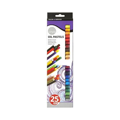 Image of Daler-Rowney Simply Soft Oil Pastel Set, 25 Assorted Colours, For Entry-Level Artists & Hobbyists