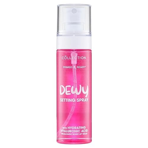 Image of Collection Cosmetics Primed & Ready Dewy Setting Spray, Long Lasting, Hydrating, Dewy Finish, With Added Hyaluronic Acid