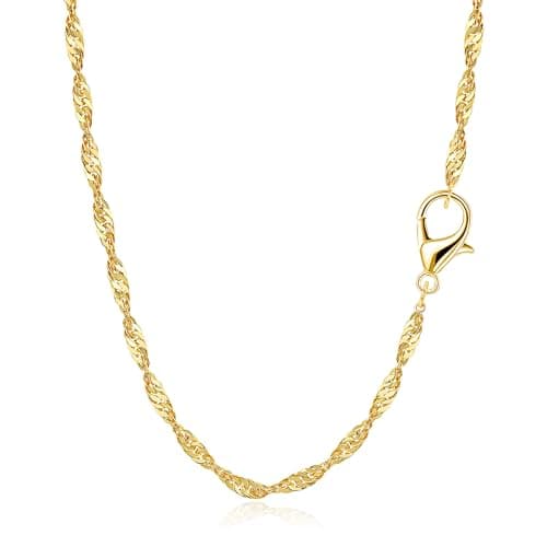 Image of RMMD Gold Chain Necklace for Women - 18K Gold Plated Necklace Chain Dainty Gold Necklace for Women Jewellery Jewelry Gifts Size 20 Inch