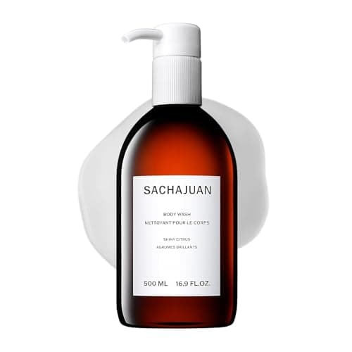 Image of SACHAJUAN Body Wash Shiny Citrus 500ml with Earth Silk Technology, Soothes, Hydrates and Repairs Skin. Fresh Citrus & Jasmine Scent. Vegan and Cruelty Free, Free from Parabens.