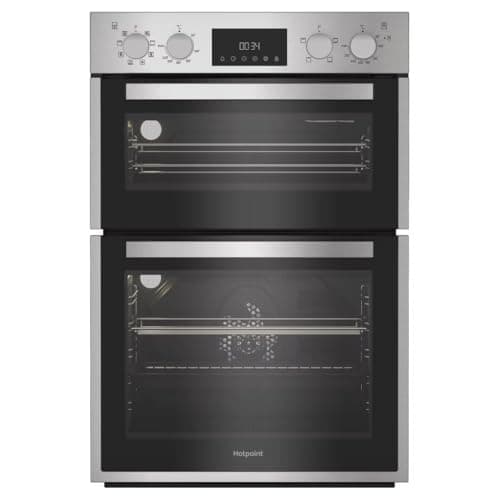 Image of DIH 82D IX Built-In Electric Double Oven, Catalytic Cleaning, Multifunction, Stainless Steel, Fan-Assisted, 109L Total Capacity, Programmable Timer, A Energy Rated