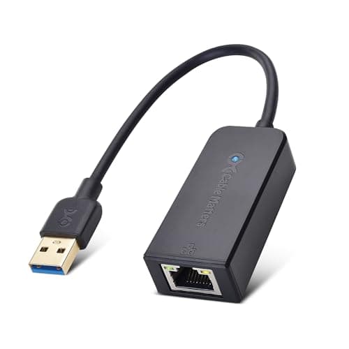 Image of Cable Matters USB 3.0 to Gigabit Ethernet Adapter, Not for Smart TV, USB to Ethernet Adapter 10/100/1000Mbps, Plug & Play for Windows, macOS & ChromeOS, Wake-on-LAN, Black