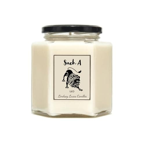 Image of Horoscope Birthday Scented Candles, Zodiac Gift, Hand Made with soy wax 3 sizes lots of scents (12oz Medium, Leo)