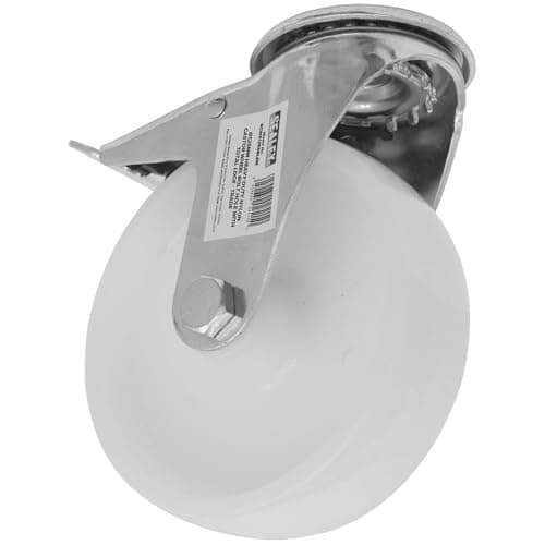 Image of Ø125mm Heavy-Duty Nylon Castor Wheel Bolt Hole with Total Lock - Trade