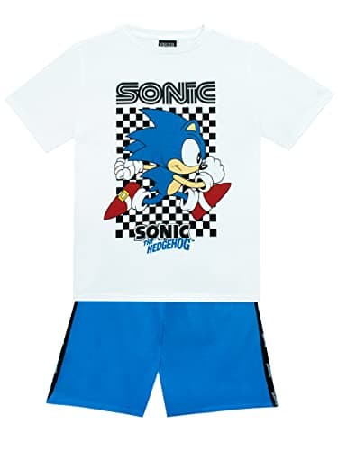 Image of Sonic The Hedgehog Boys T-Shirt and Shorts Set Kids Gaming Outfit Blue 5-6 Years