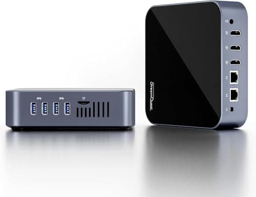 Image of DreamQuest Mini PC W-11 Pro,16GB RAM 512GB M.2 SSD,Intel N95(Up to 3.4GHz) Mini Desktop Computer with 4xUSB 3.2/4K@60Hz/Dual Gigabit Ethernet/WiFi 5/BT4.2/Smart Fan for Home Business Office