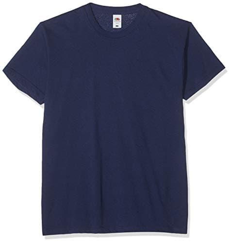 Image of Fruit of the Loom Men's Original Tee, 3 Pack Regular Fit Crew Neck Short Sleeve 3 T - Shirt, Blue (Navy 32), Small (Manufacturer Size:S)