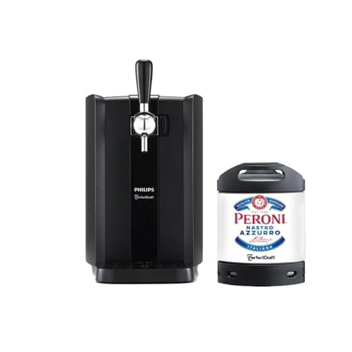 Image of PerfectDraft Black beer bundle with Peroni Nastro Azzurro 6L keg, Philips home dispenser.