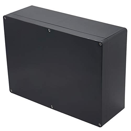 Image of Otdorpatio Project Box IP65 Waterproof Junction Box ABS Plastic Black Electrical Boxes DIY Electronic Project Case Power Enclosure 11.42x8.27x3.94 inch (290x210x100 mm)