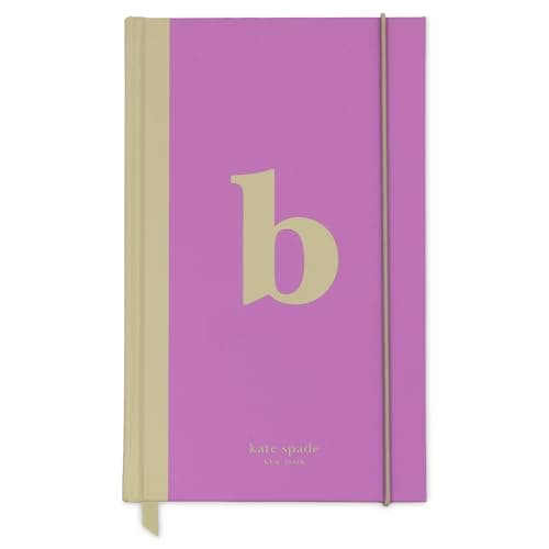 Image of Kate Spade New York Just Mine Notebook Journal, Monogram Cloth Hardcover Journal, 8.25" x 5.25", Diary Includes 168 Lined Pages, (B)