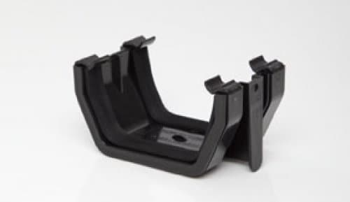 Image of POLYPIPE RS202 Black Union Bracket for 112mm Square guttering System
