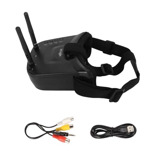 Image of FPV Goggles, FPV Video Headset Glasses Double RP SMA Antenna 5.8Ghz 3 Inch 40CH for FPV Racing