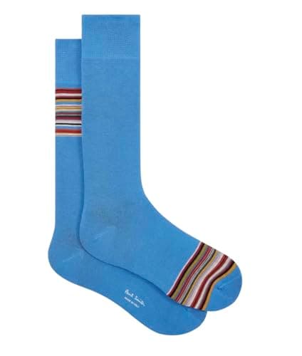 Image of Paul Smith Kilmit Signature Stripes Socks. Blue and Multicoloured. One Size