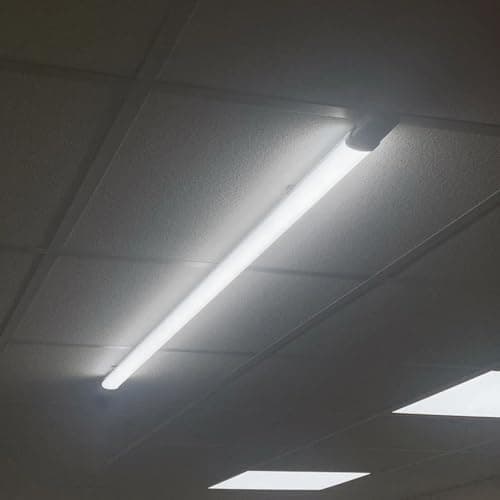 Image of LEDBRITE LED Batten Light LED Waterproof Tube Light IP65 Weatherproof Fixture Triproof Ceiling Surface Mounted 6500K Cool White for Garage, Workshop, Office, Warehouse etc.. (4FT 18W)