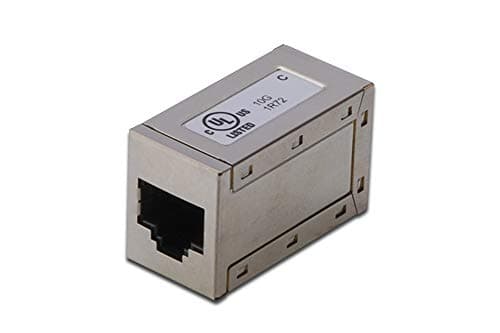Image of DIGITUS AT-AG 8/8 C6S - RJ45 Coupler Cat 6-1 piece - LAN Cable Extension - Cat6 Network Cable Connector - PoE+ Compatible - Modular Coupler - For Switch, DSL, Modem, Router, PC - Silver