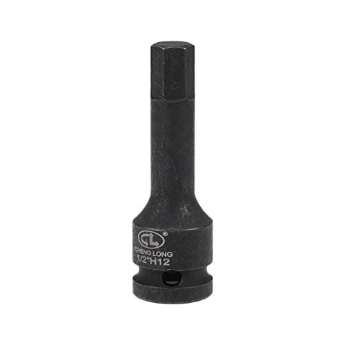 Image of sourcing map 1/2" Drive x H12 (12mm) Impact Hex Bit Socket, Metric 3" Length, Cr-Mo Steel