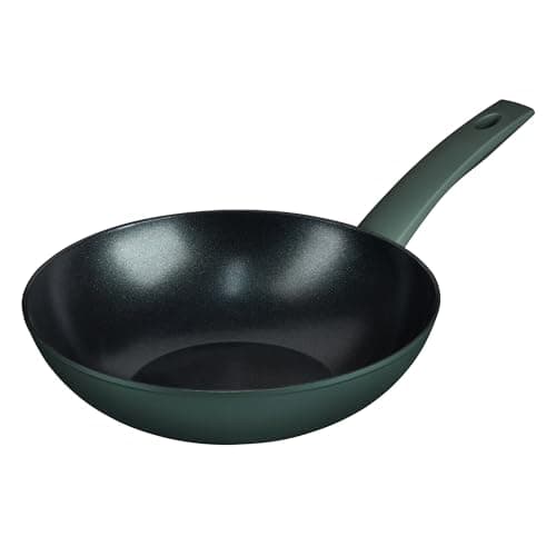 Image of Prestige Earth Friendly 28cm Non-Stick Induction Wok – Plant-Based Coating, Toxic Free, Made in Italy, Green