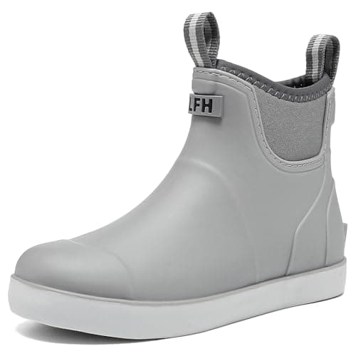 Image of Jesindr Women's Wellies Boots Ladies Chelsea Wellington Ankle Rain Boots, Short Waterproof Non-Slip Rubber Garden Shoes, Comfortable Outdoor Deck Boots for Walking