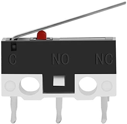 Image of CLIVE-ALFIE 1PCS 12V SPDT Micro Switch 1NO 1NC 3 Pin Momentary Hinge Lever Limit Switch AC 2A 125V/250V for Arduino DIY