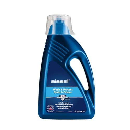 Image of BISSELL Wash & Protect Stain and Odour with StainProtect, For BISSELL Upright Carpet Cleaners, 1.5L, Removes Tough Stains & Odours, 1086N